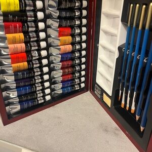 Artist Acrylic Paint Set with Brushes - Multicolor